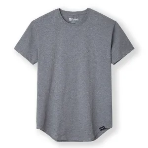 021 ESSENTIAL DROP-CUT T-SHIRT - HEATHER GREY