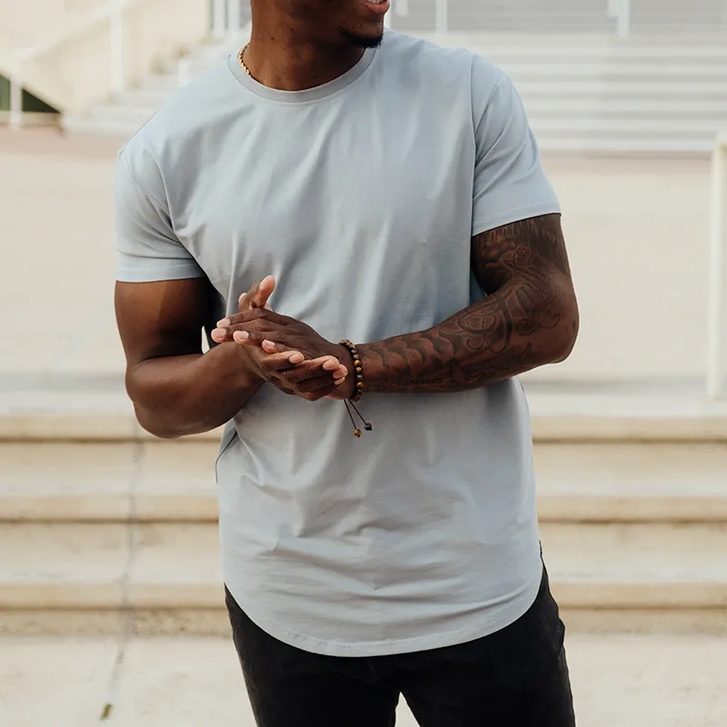 021 ESSENTIAL DROP-CUT T-SHIRT - STORM BLUE