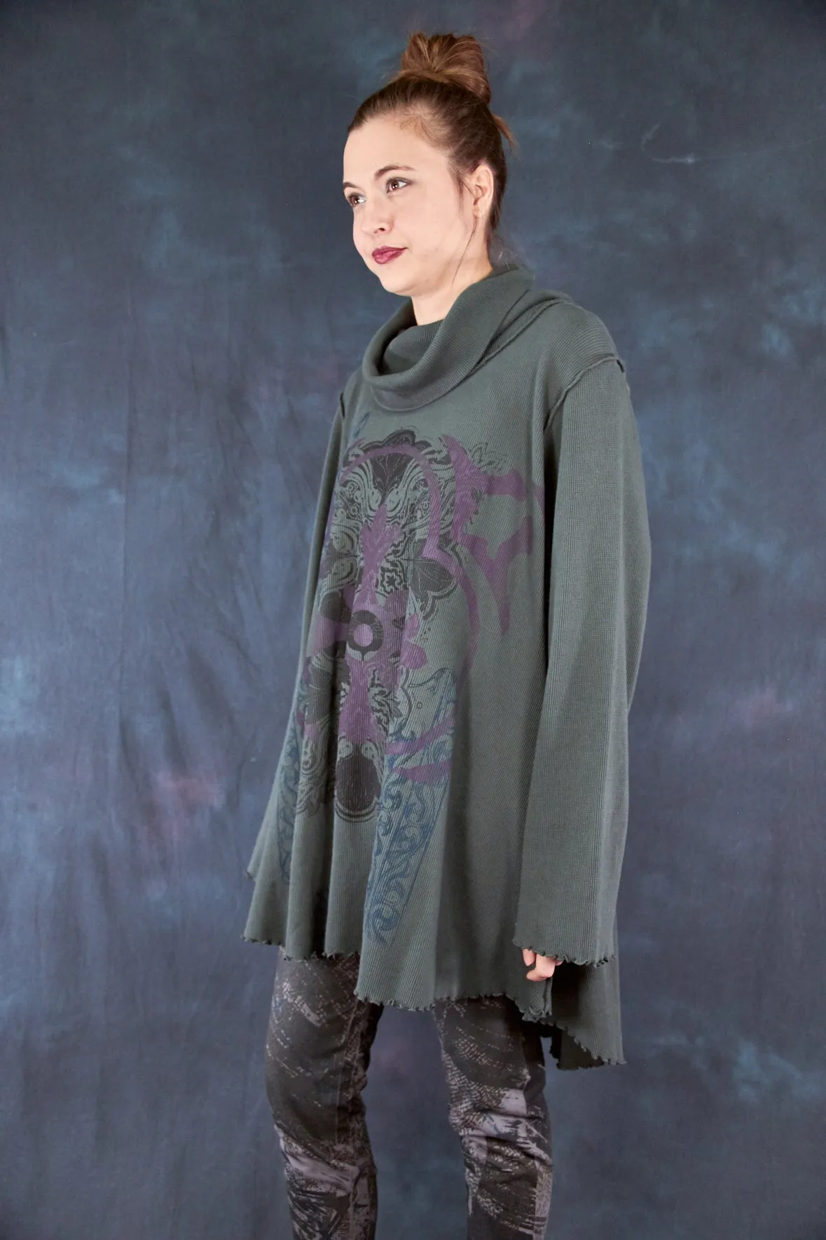 1584B Northern Lights Thermal Tunic Black Olive Drab-Printed