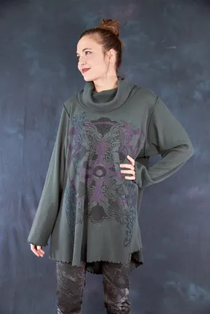 1584B Northern Lights Thermal Tunic Black Olive Drab-Printed