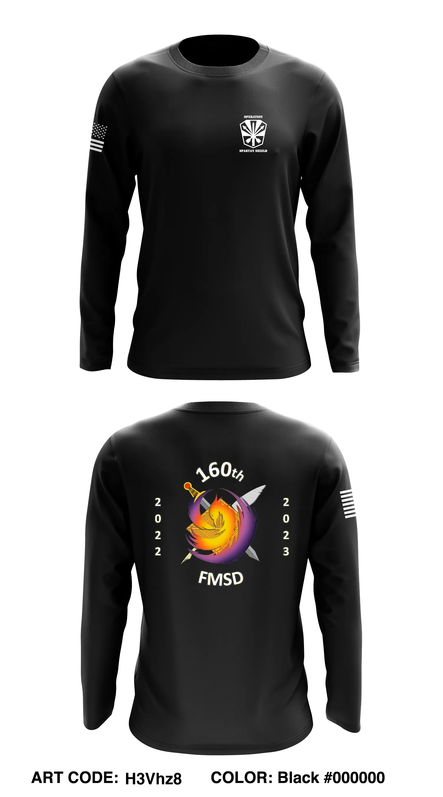 160th FMSD Core Men's LS Performance Tee - H3Vhz8