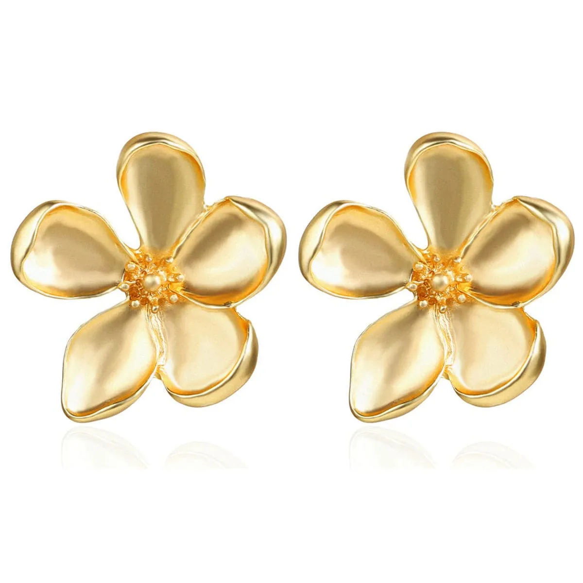 18K Gold-Plated Flower Stud Earring