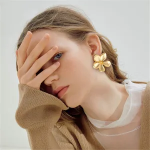 18K Gold-Plated Flower Stud Earring