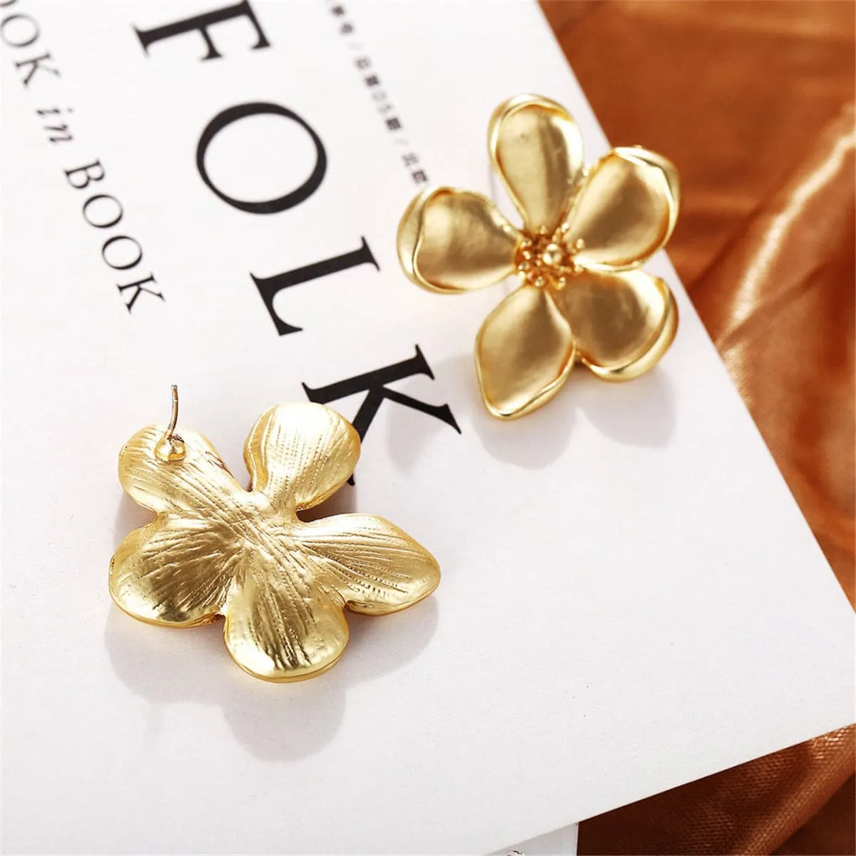 18K Gold-Plated Flower Stud Earring
