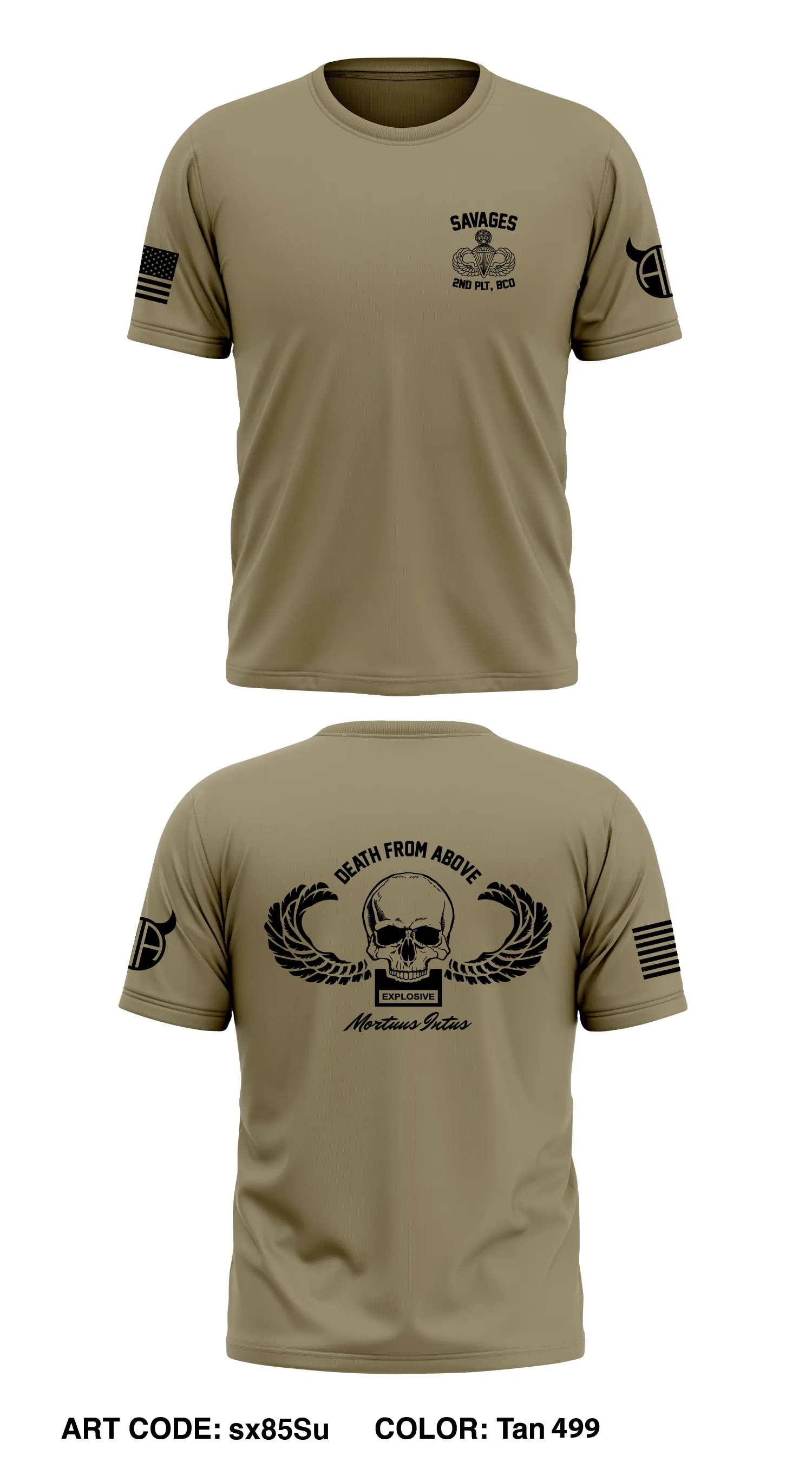 2ND PLT, BCO, 127 AEB Core Men's SS Performance Tee - sx85Su