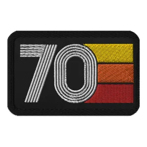 70 - 1970 Retro Tri-Line Embroidered patches