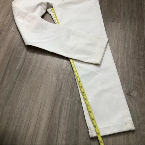 ag adriano goldschmied jeans pre-pregnancy size 29 white cigarette roll …