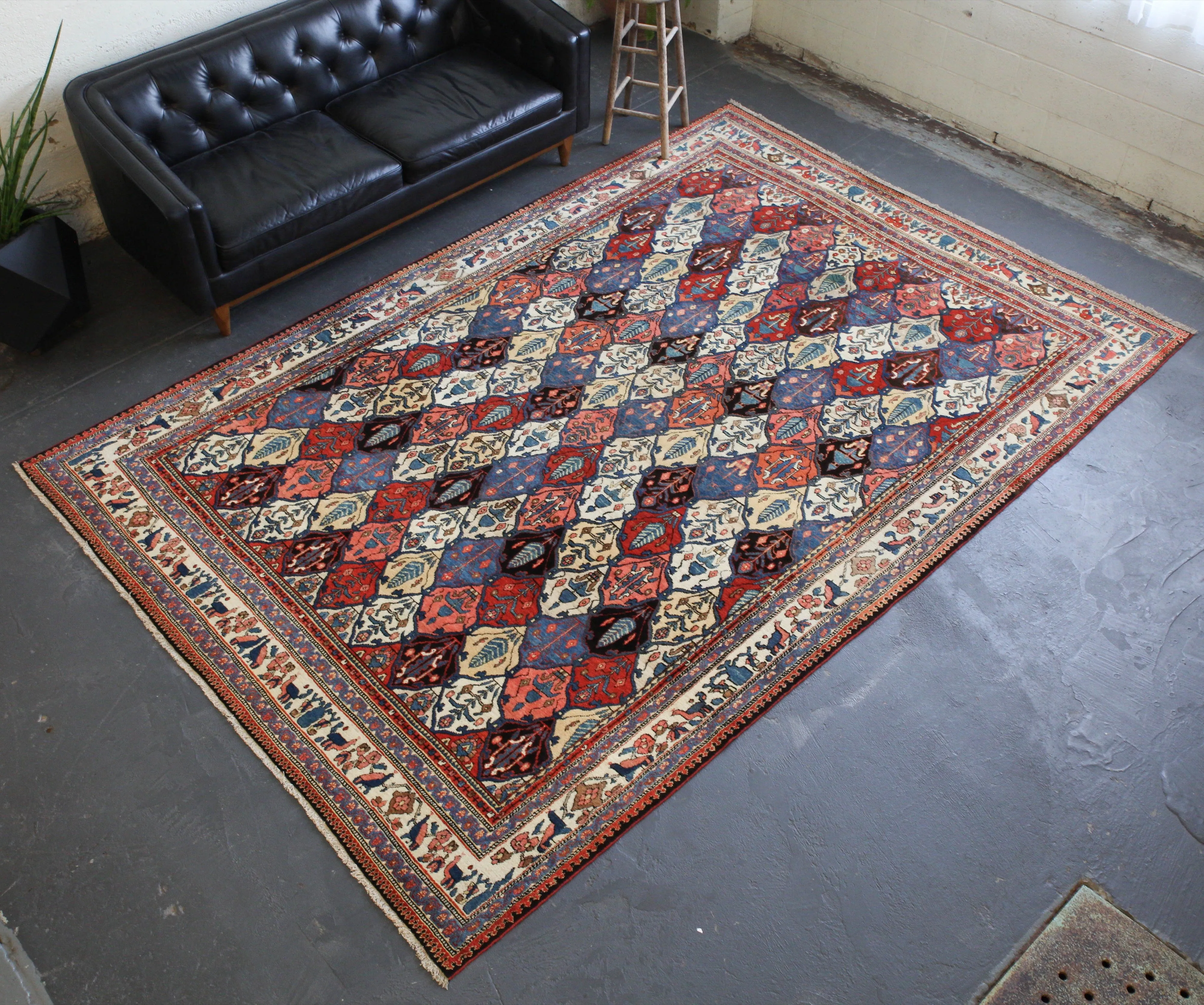 Antique Persian Bakhtiari Rug