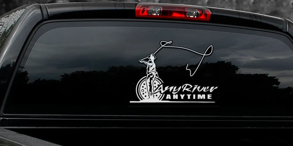 ANY RIVER ANY TIME FLY FISHING DECAL By Upstream Images