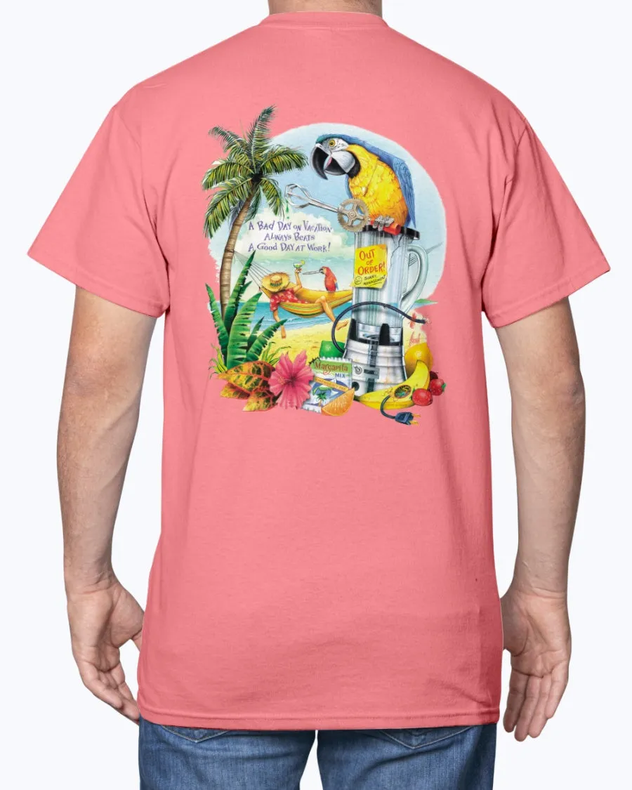 Bad Day on Vacation Beats a Good Day at Work 6 oz Cotton T-shirt