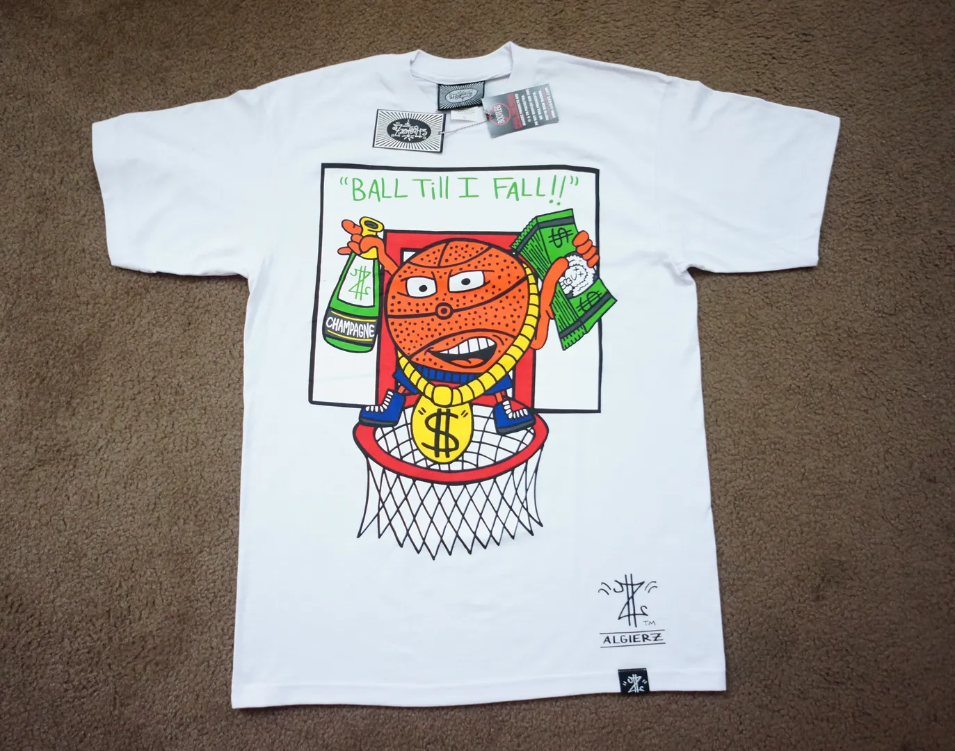 Ball Till I Fall (white) Kids T-Shirt