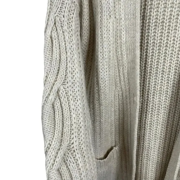 Banana Republic Oversized Cable Knit Wool/Alpaca Blend Cardigan in Beige Size S
