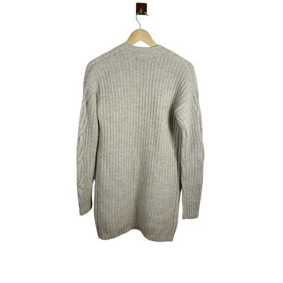 Banana Republic Oversized Cable Knit Wool/Alpaca Blend Cardigan in Beige Size S