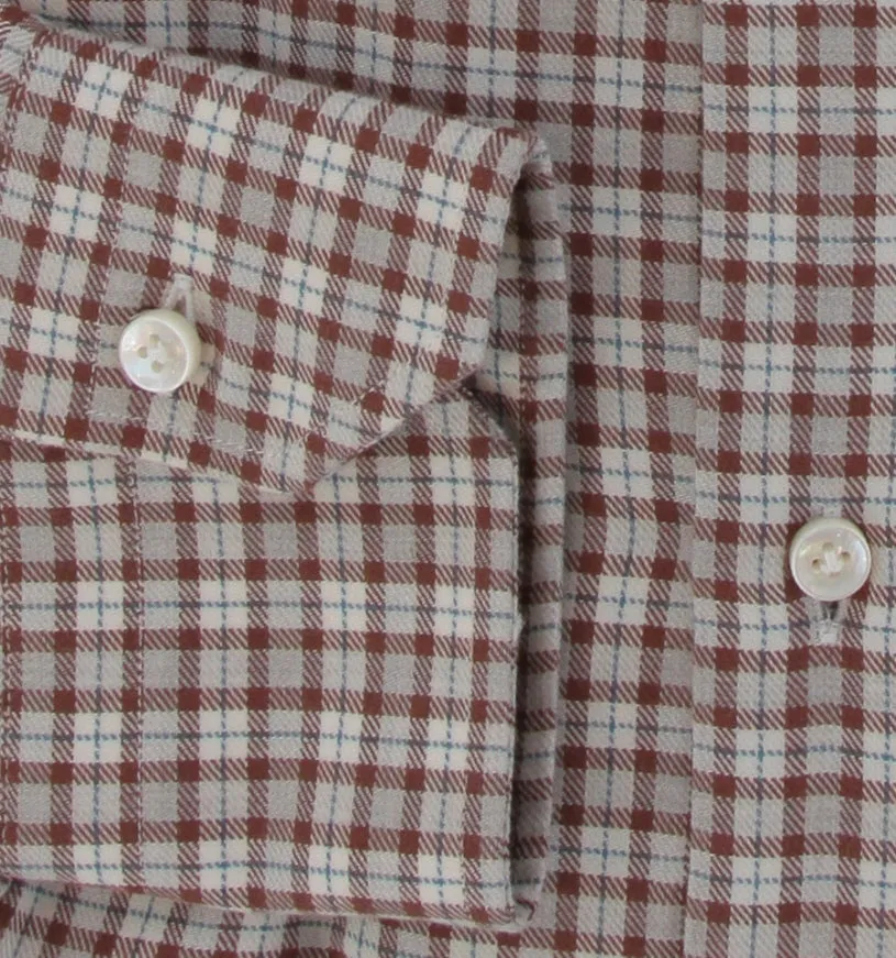 Barba Napoli Brown Shirt - Slim