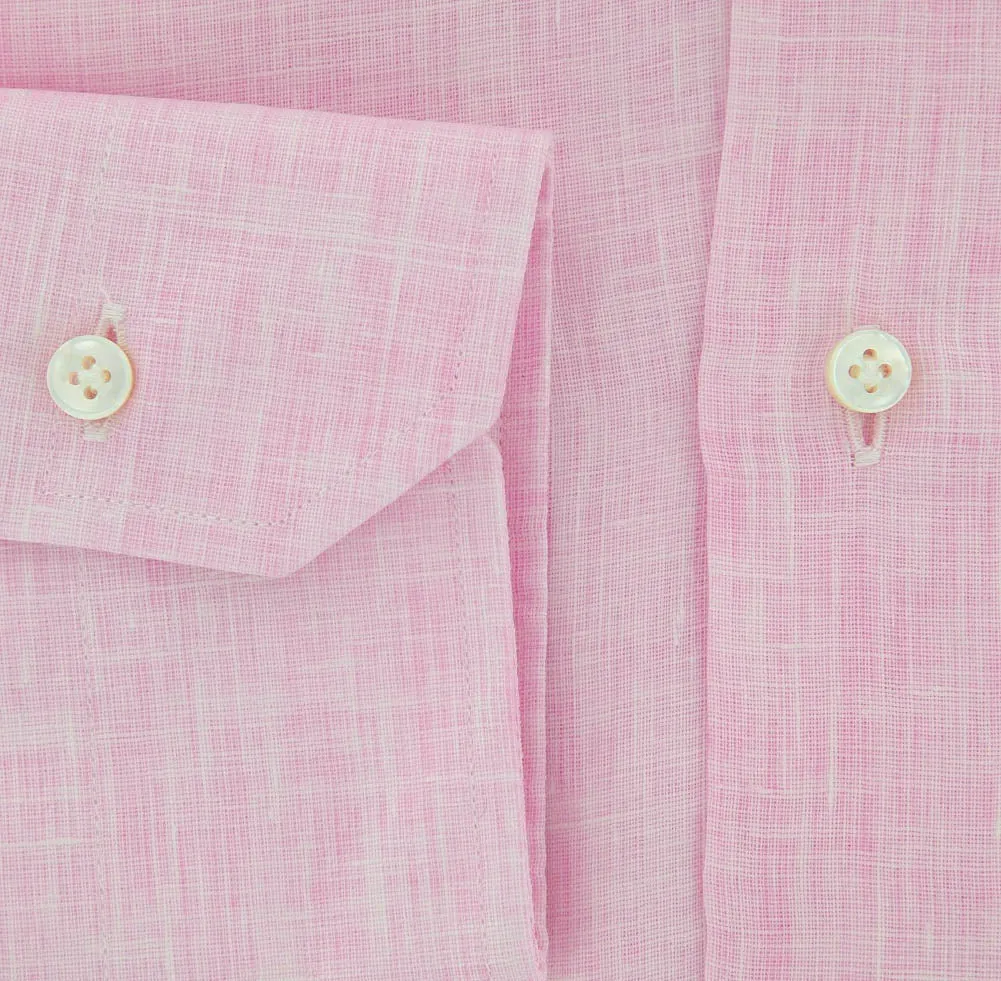 Barba Napoli Pink Shirt - Slim - 15 US / 38 EU