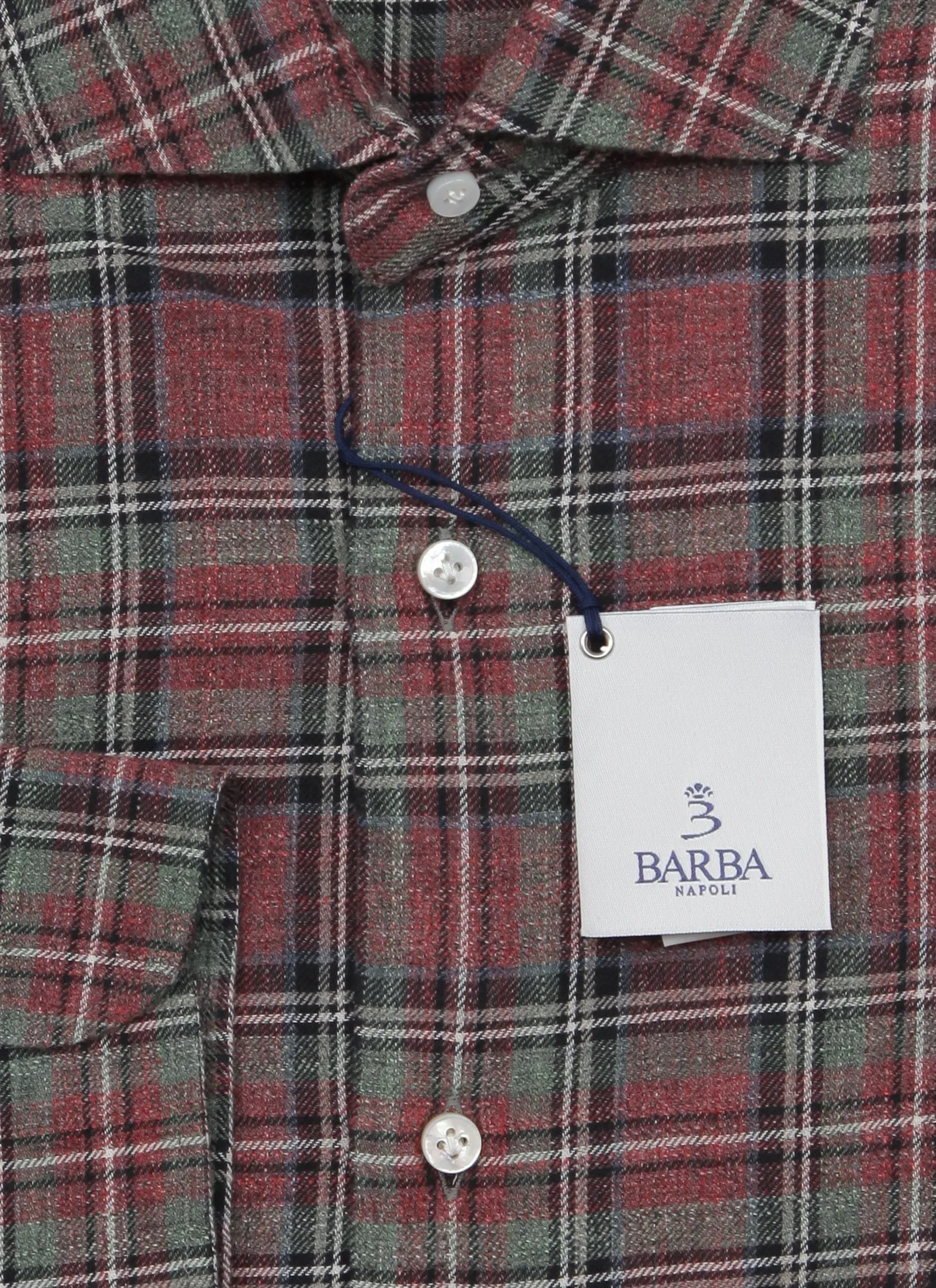 Barba Napoli Red Shirt - Extra Slim