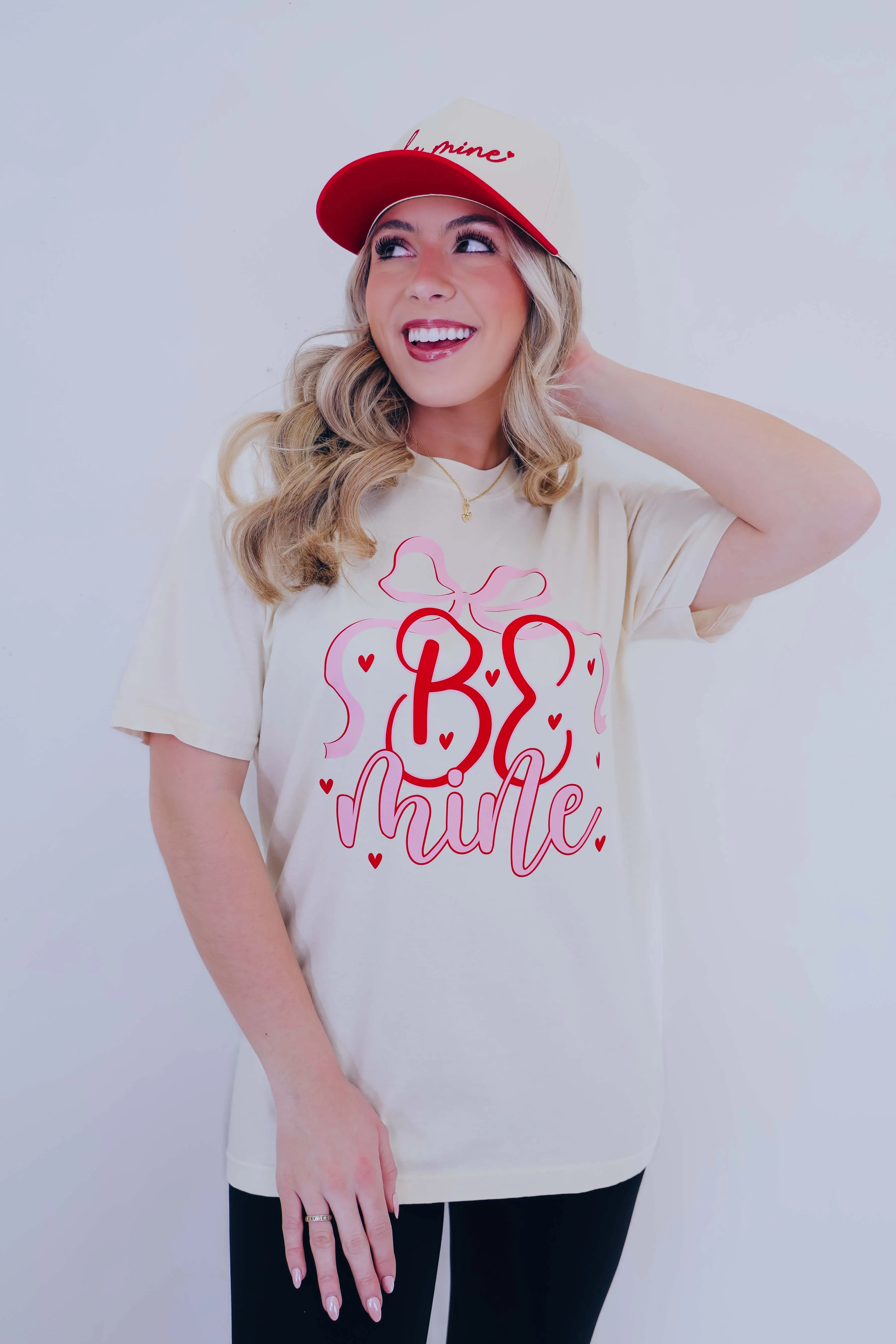 Be Mine Bow Comfort Colors Graphic Tee S-3X