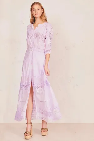 Beth Dress - Violet Splash Hand Dye