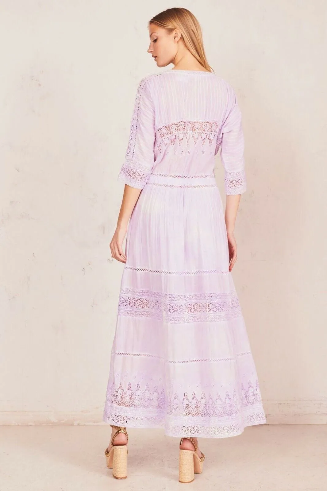 Beth Dress - Violet Splash Hand Dye