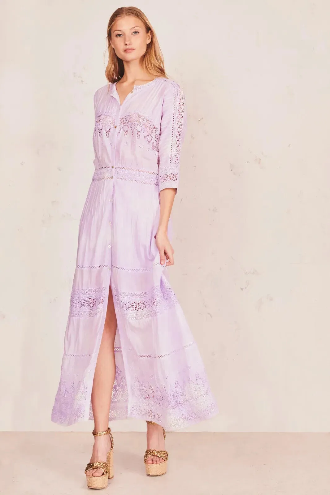 Beth Dress - Violet Splash Hand Dye