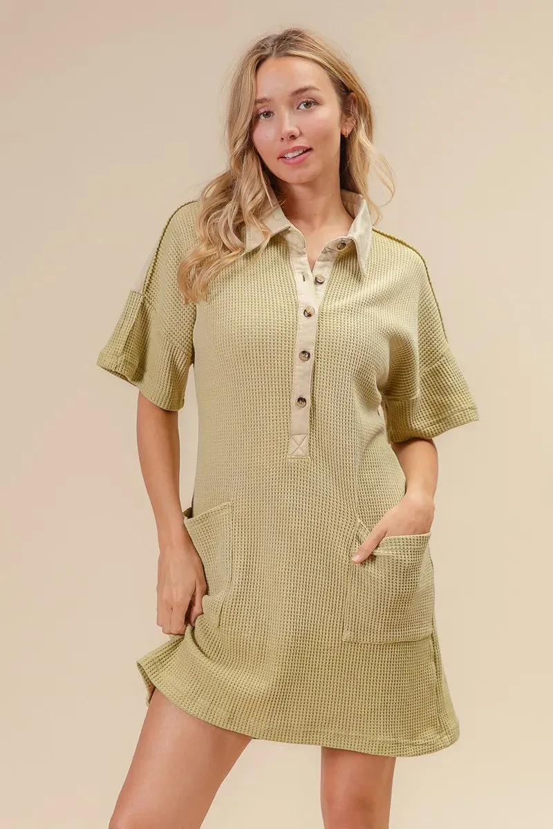 BiBi Dip Dye Mineral Washed Knit Dress S-XL
