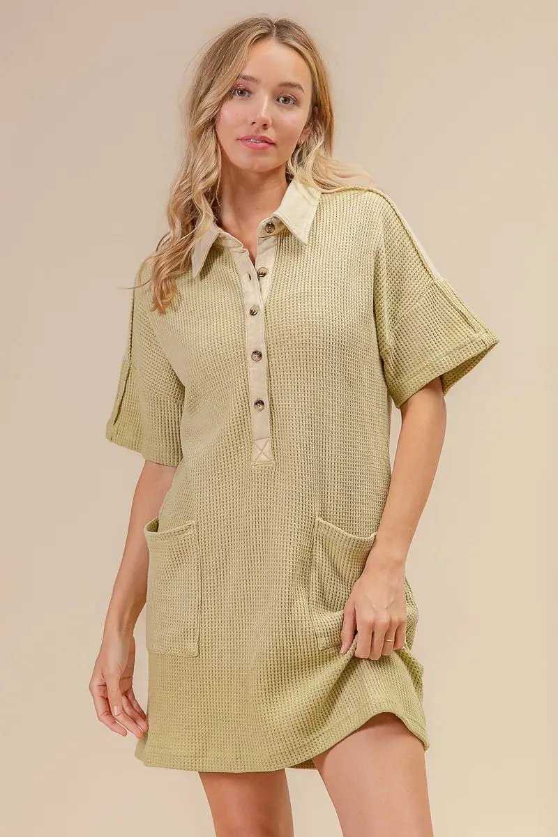 BiBi Dip Dye Mineral Washed Knit Dress S-XL