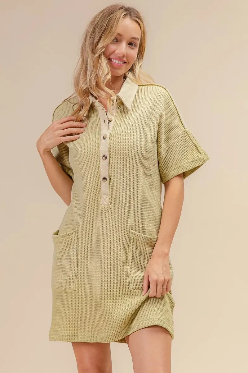 BiBi Dip Dye Mineral Washed Knit Dress S-XL