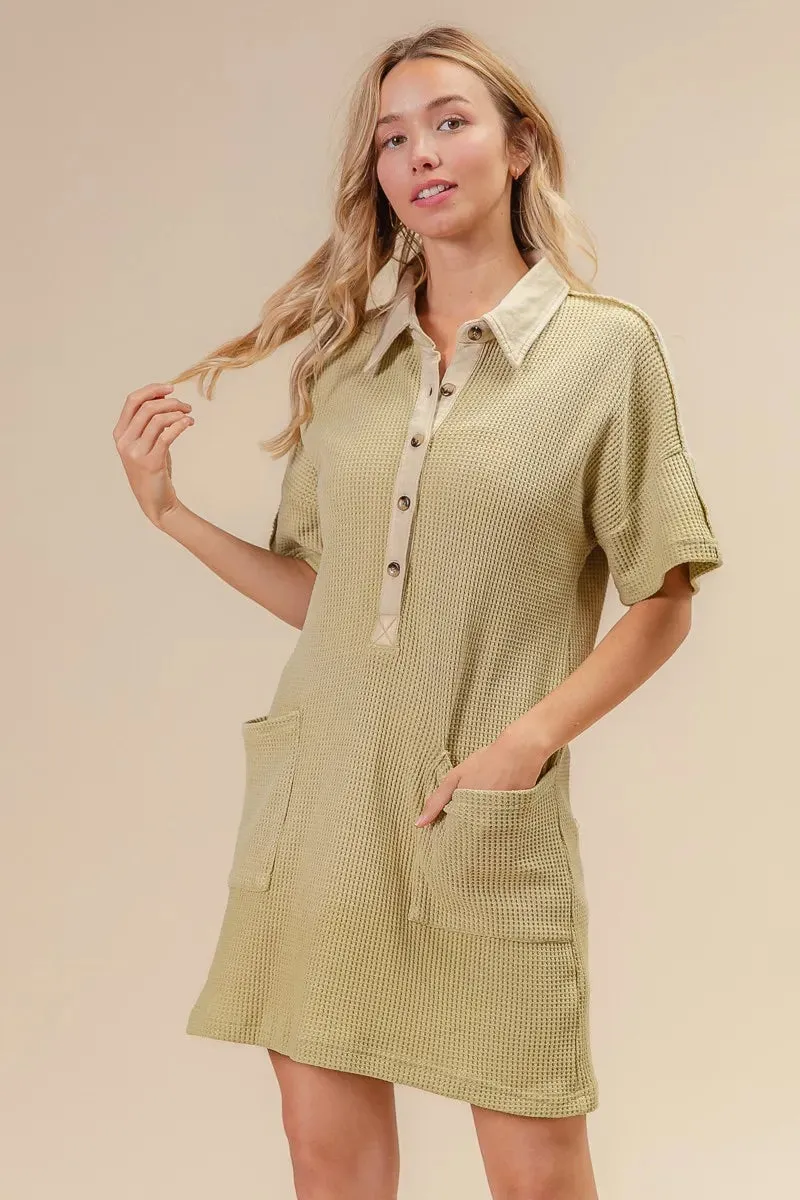 BiBi Dip Dye Mineral Washed Knit Dress S-XL