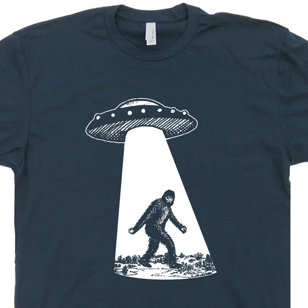 Bigfoot UFO T Shirt Sasquatch Alien Abduction Shirt Area 51 Shirt Cryptozoology Tee