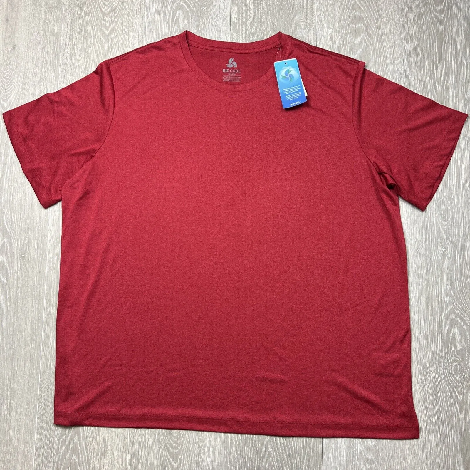 Biz Collection Biz Cool Mens Red Performance Fabric T-Shirt Size 3XL (2 Shirts)