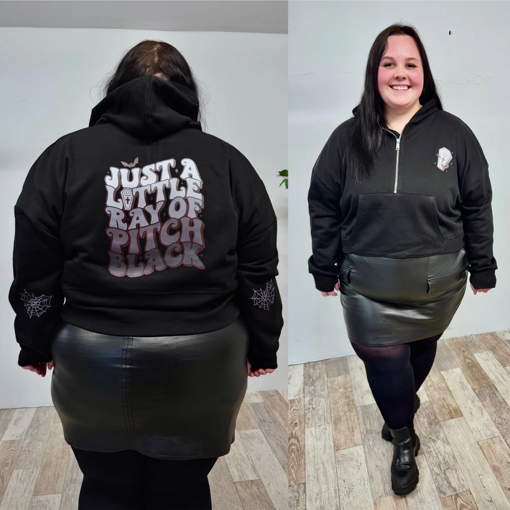Black Crop hoodie