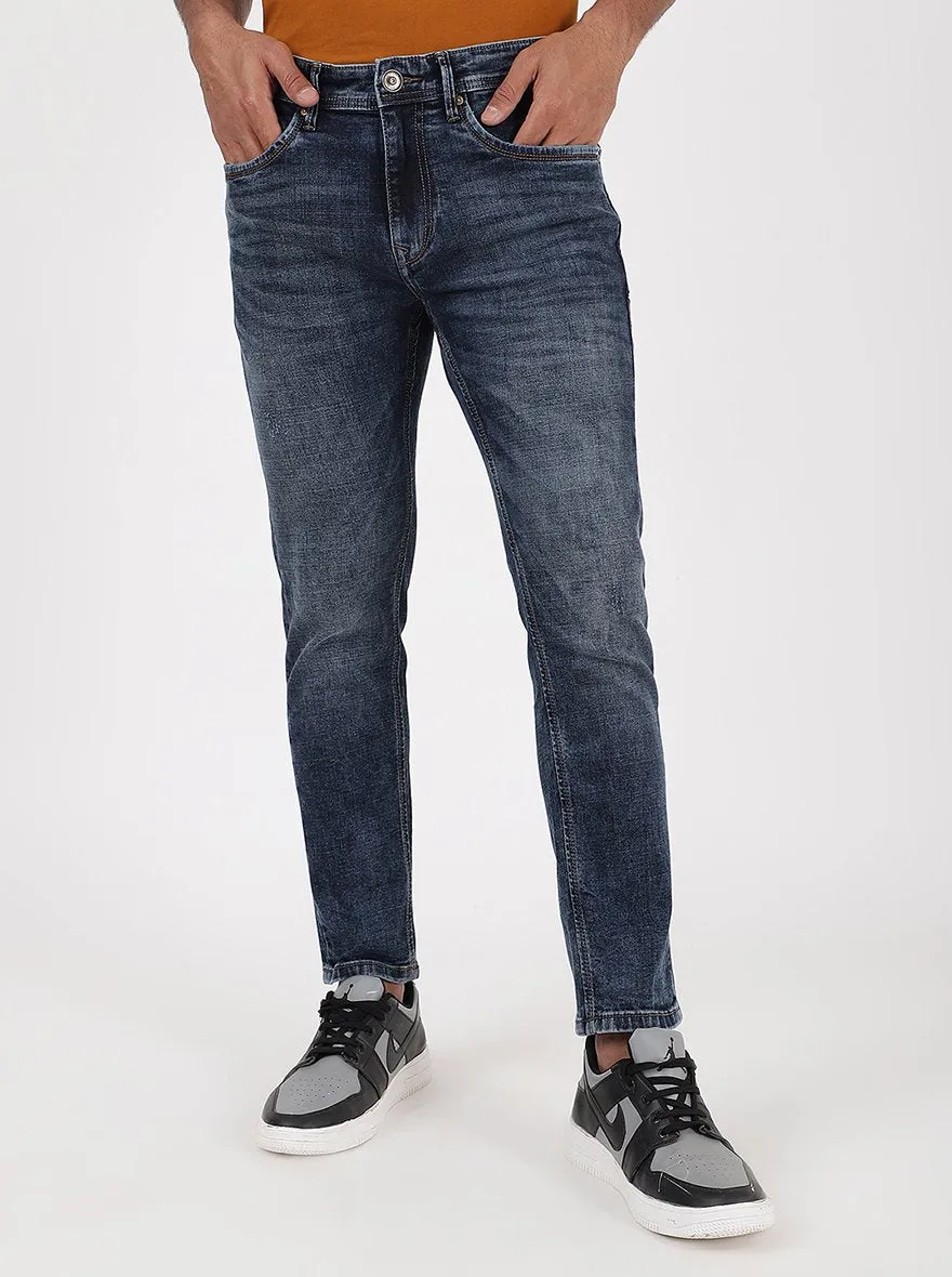 Blue Washed Rider Fit Jeans | JadeBlue