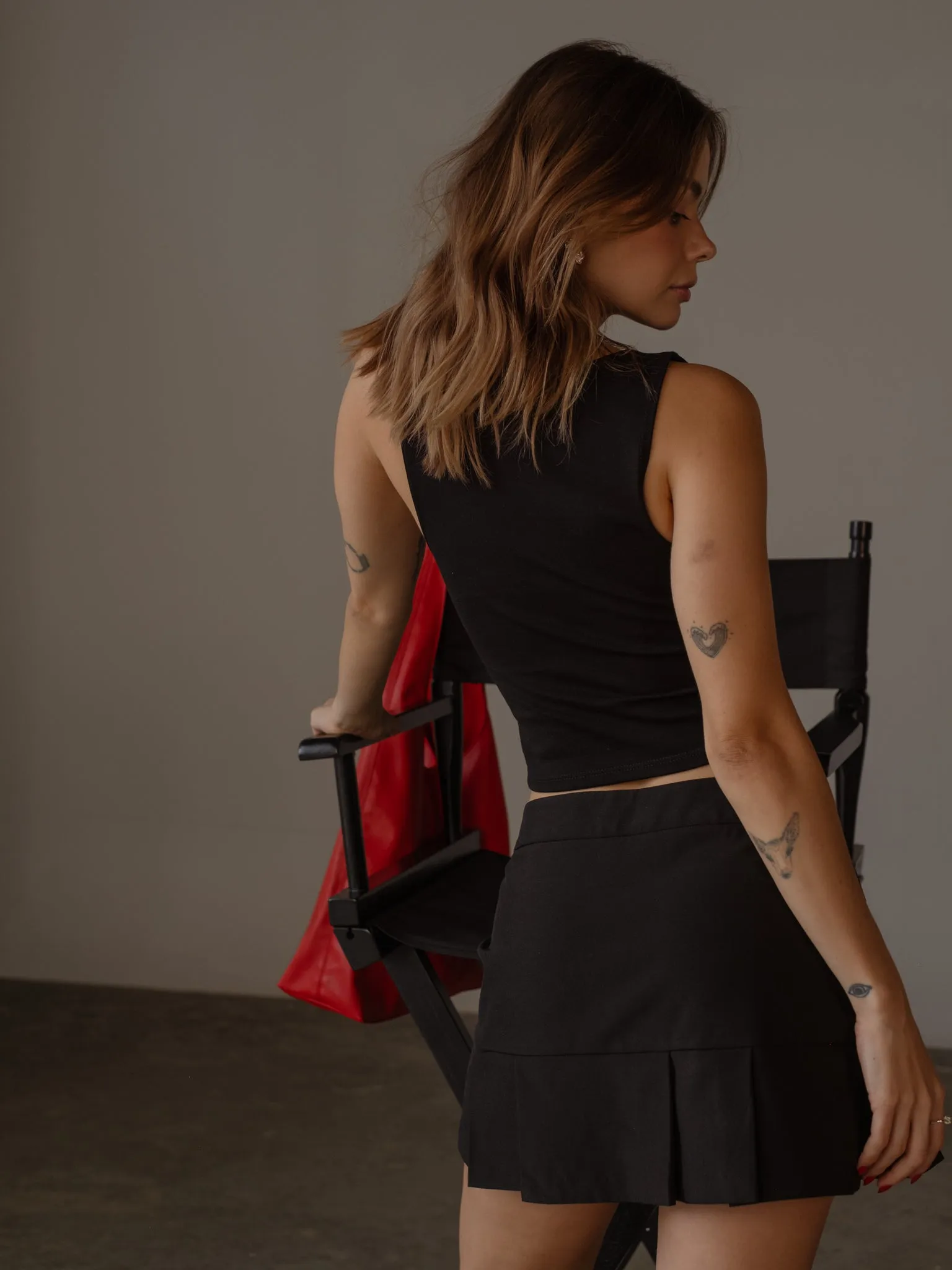 BOAT NECK TOP - BLACK