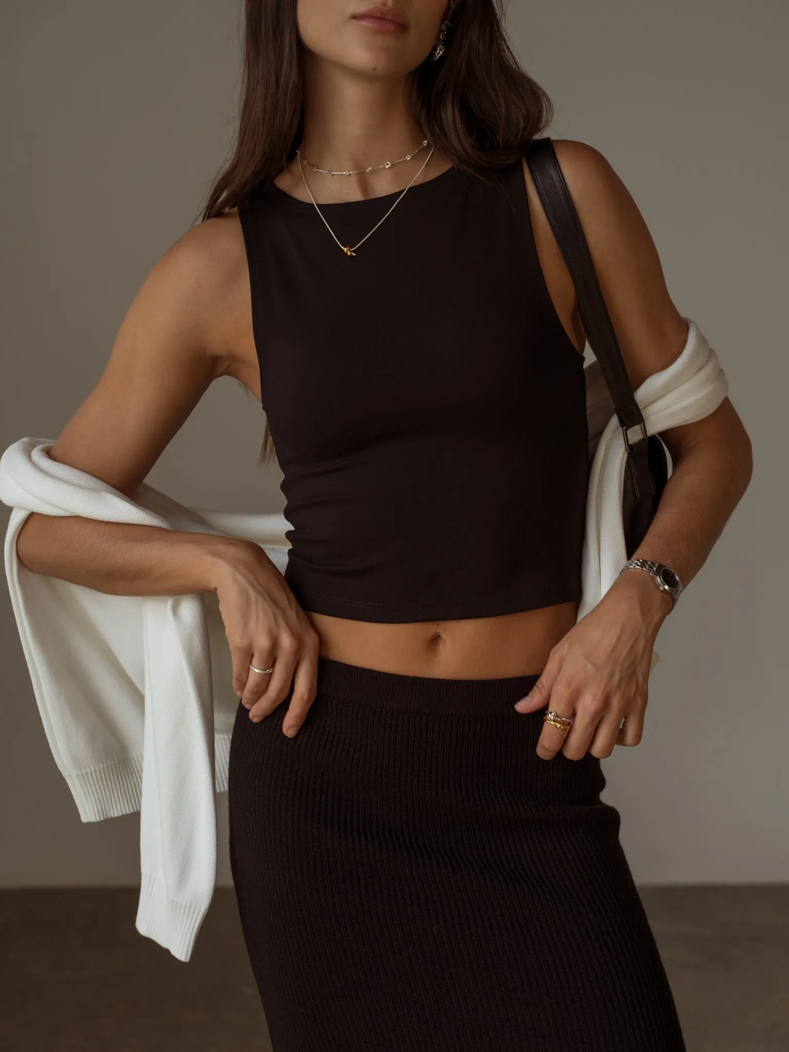 BOAT NECK TOP - BLACK