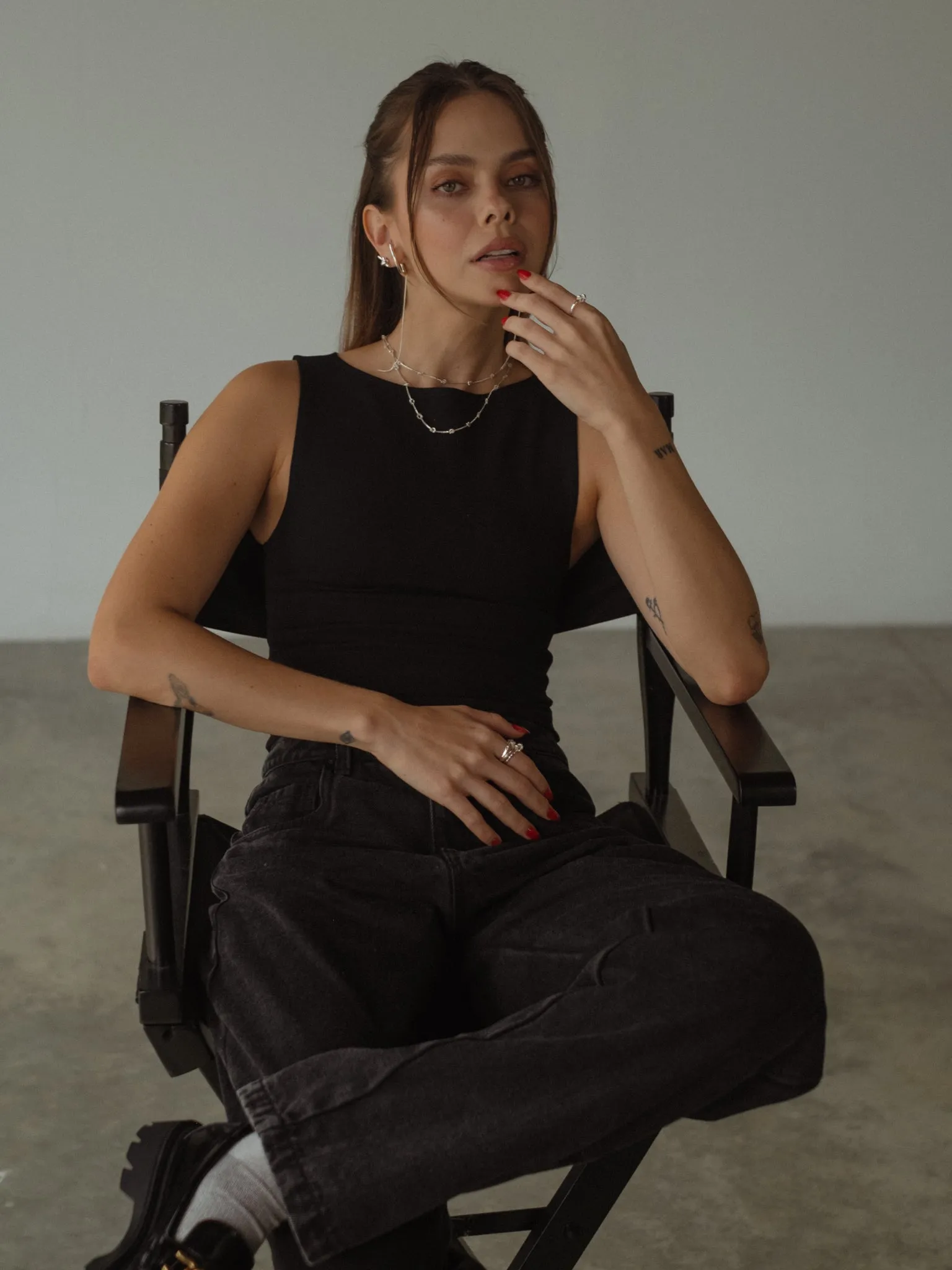 BOAT NECK TOP - BLACK