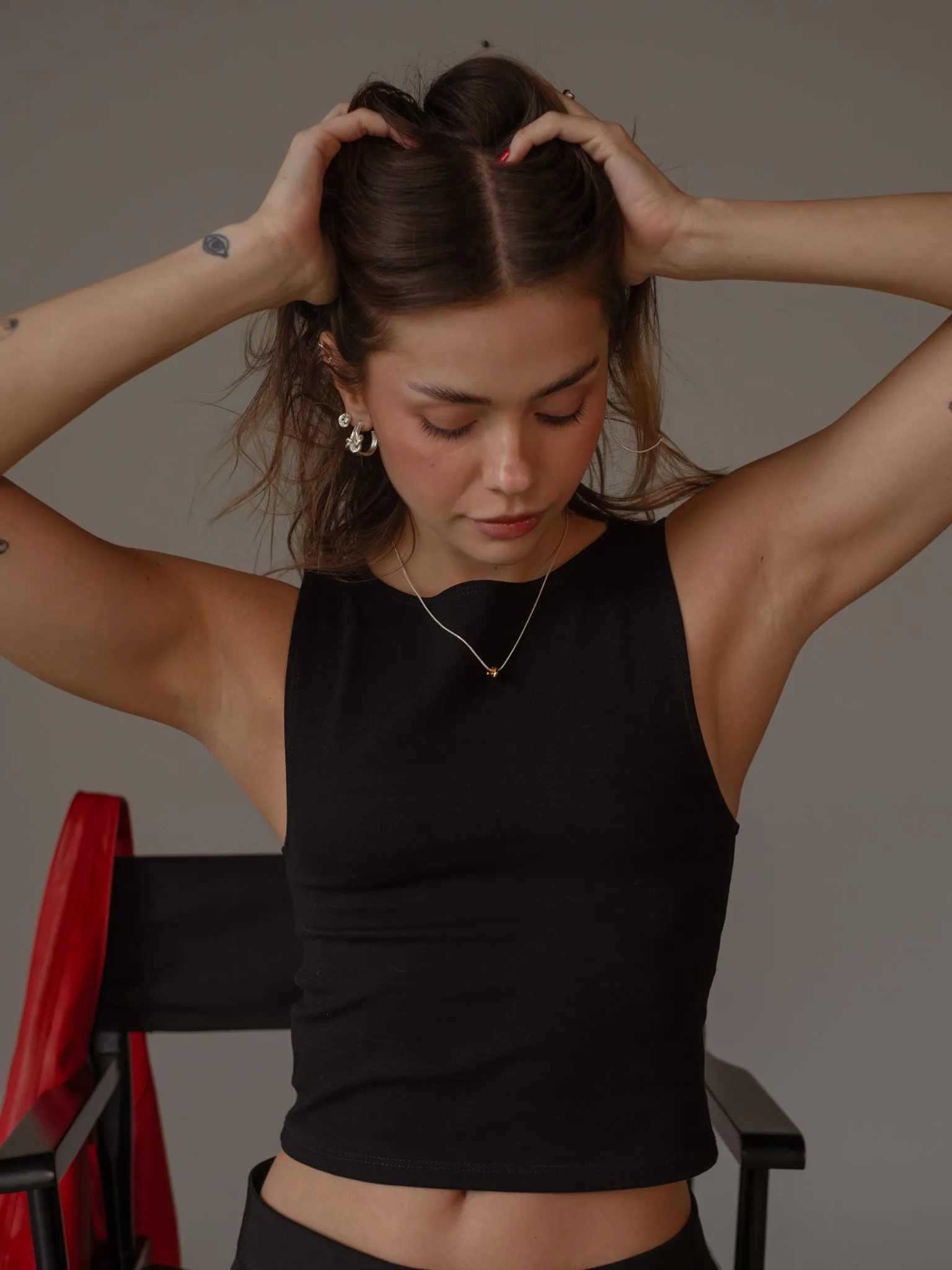 BOAT NECK TOP - BLACK