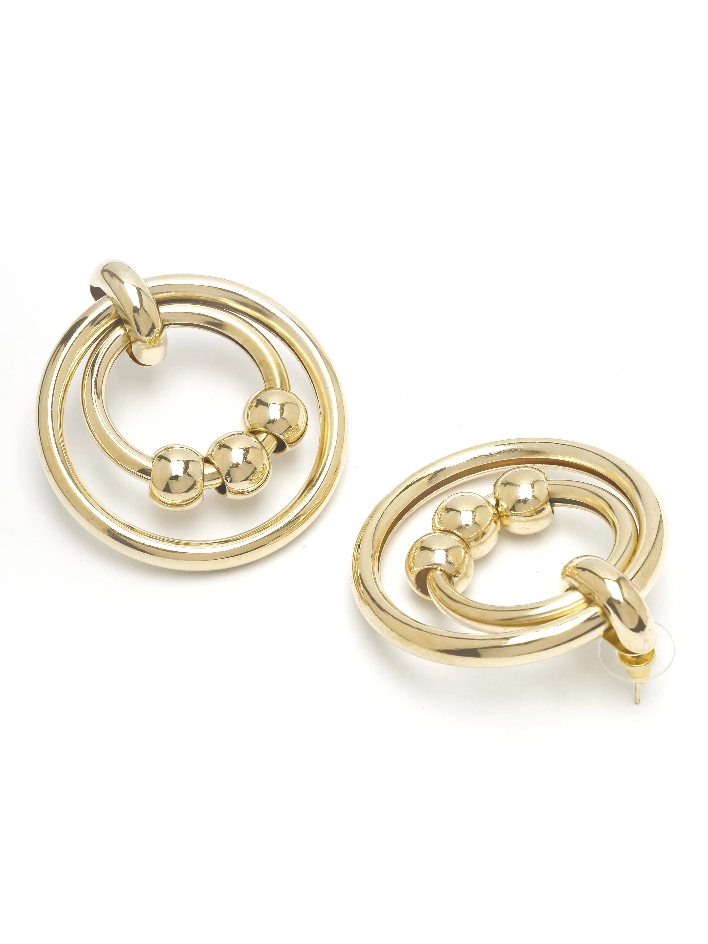 Bohey by KARATCART Gold Plated Contemporary Dangler Earrings for Women