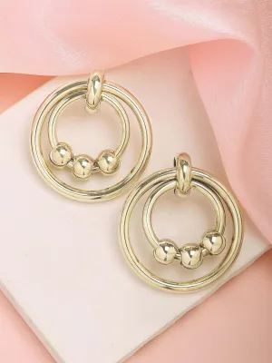 Bohey by KARATCART Gold Plated Contemporary Dangler Earrings for Women
