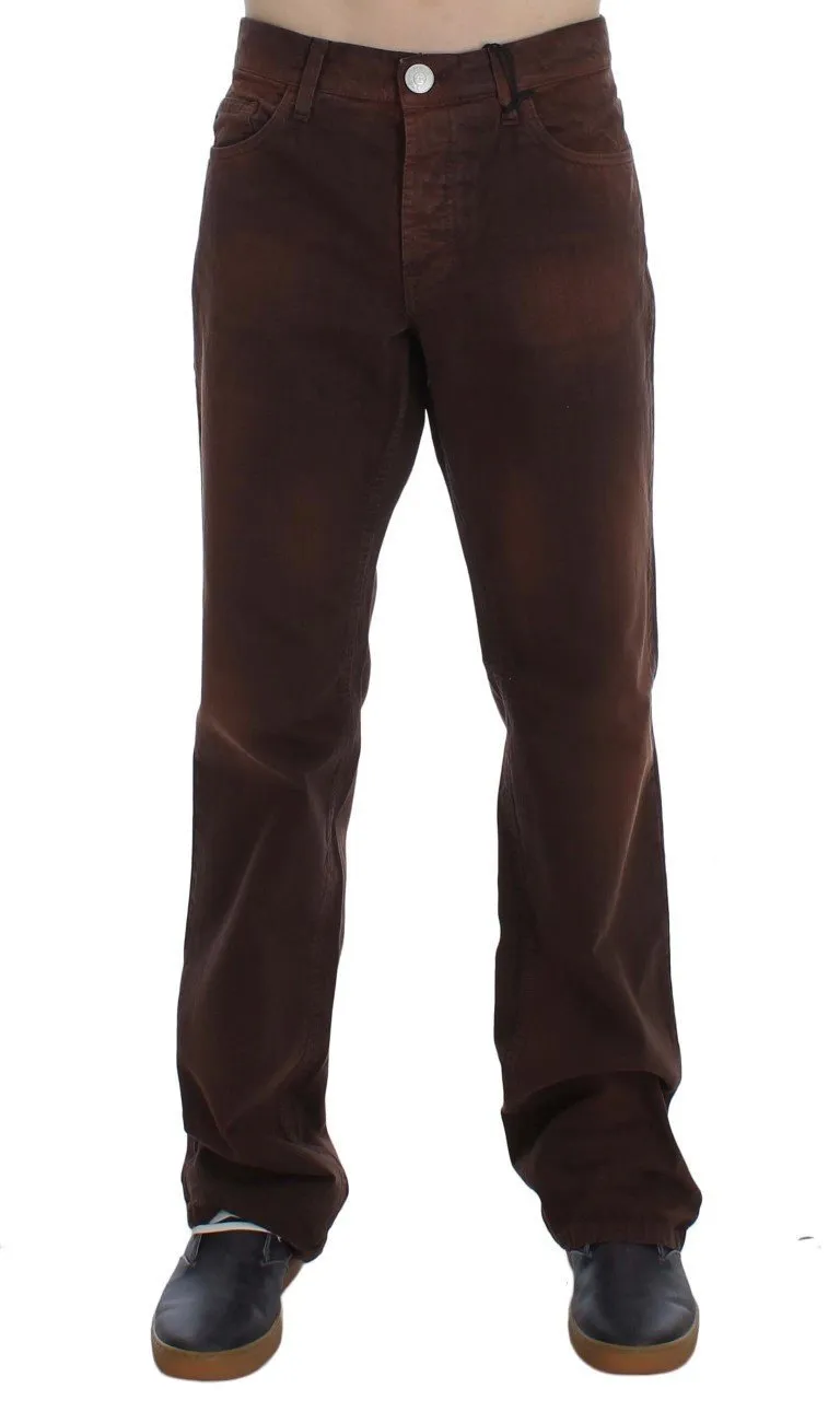 Bordeaux Cotton Regular Fit Jeans