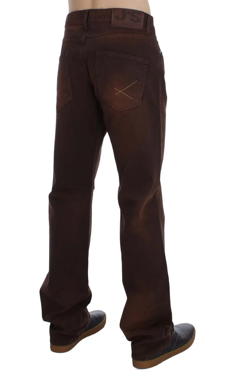 Bordeaux Cotton Regular Fit Jeans