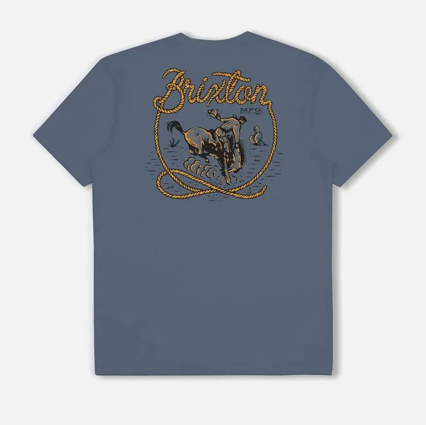 BRIXTON Omaha Tailored Tee Flint Blue