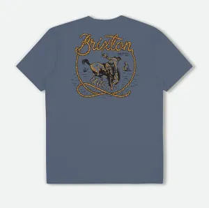 BRIXTON Omaha Tailored Tee Flint Blue