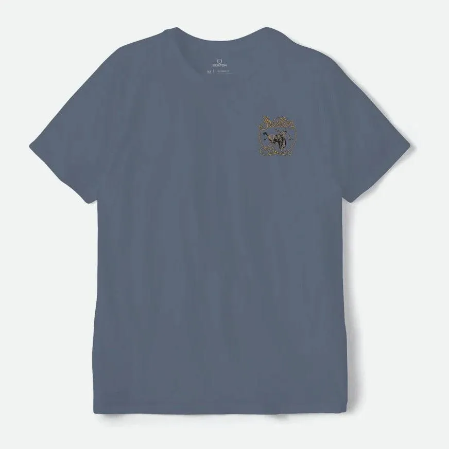 BRIXTON Omaha Tailored Tee Flint Blue