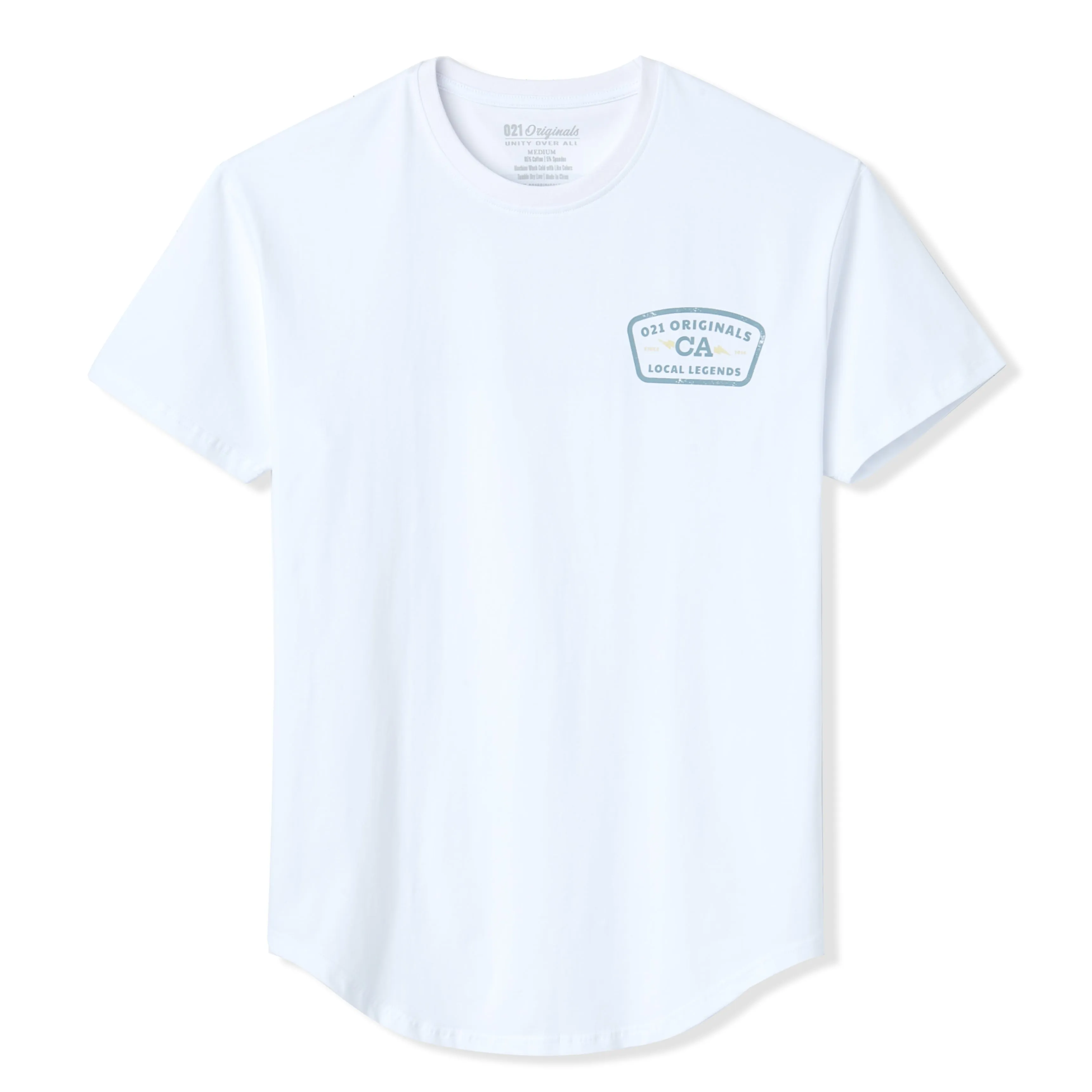 CA LEGENDS DROP-CUT T-SHIRT - WHITE