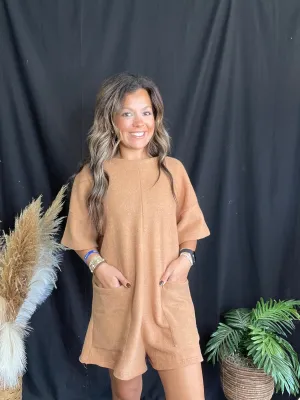 Camel Oversized Romper