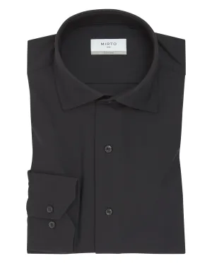Camisa vestir técnica tailored fit negra
