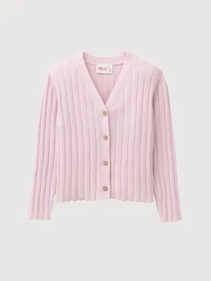 Cardigan Kidgirl Pink | People Wear Organic