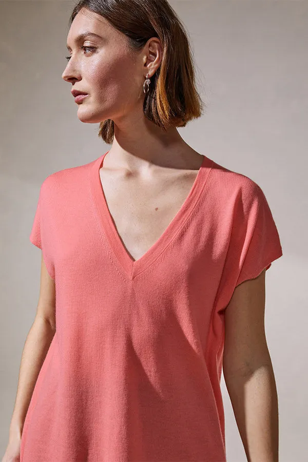CASHMERE OVERSIZED SLEEVELESS SWEATER