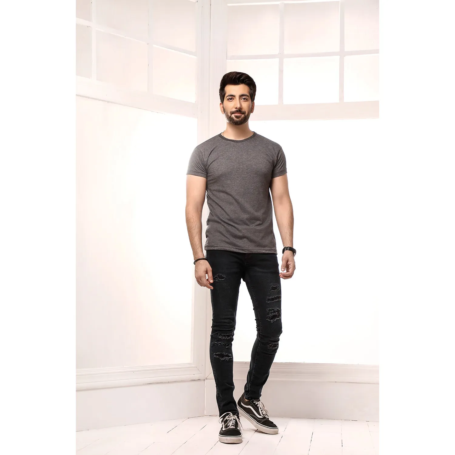 Charcoal Crew Neck