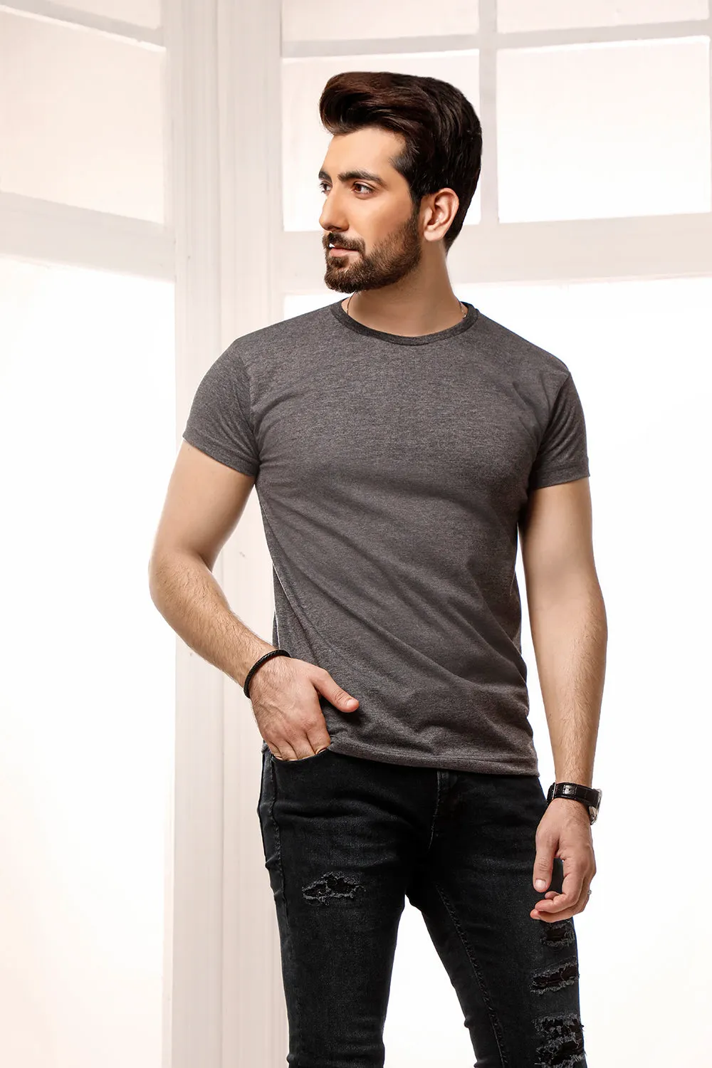 Charcoal Crew Neck